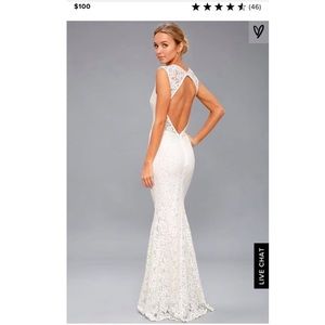 NWT Lulu’s White Lace Dress / Wedding Gown